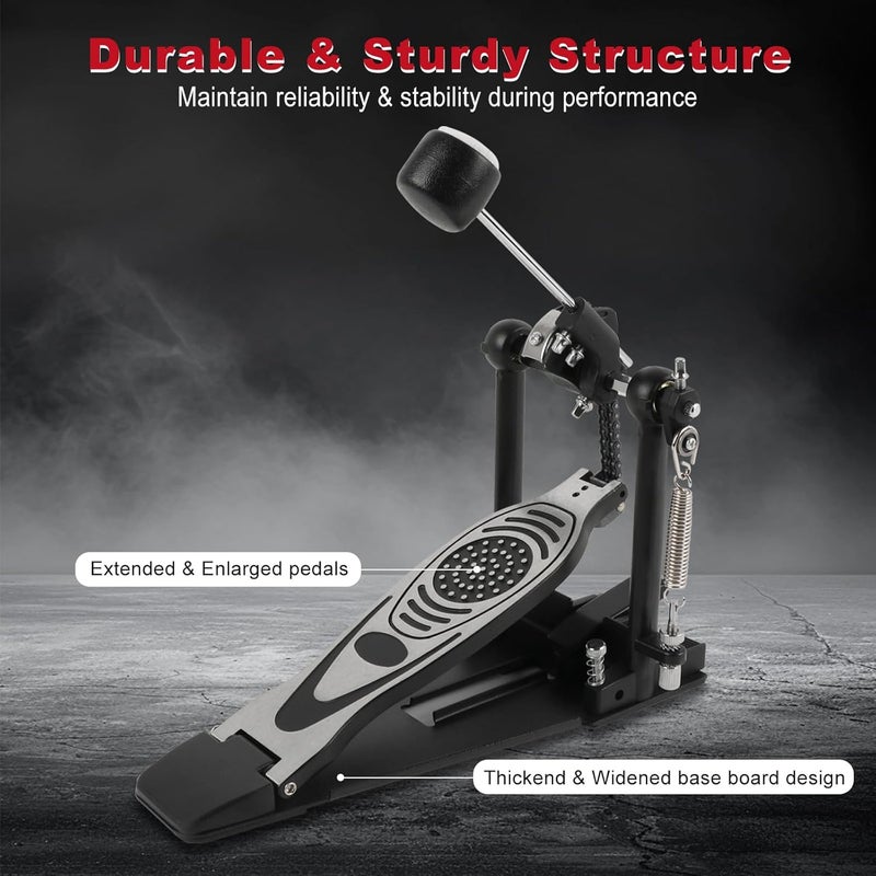 tipatyard Bass Drum Pedal,Double Chain Pedal,Single Pedal Hammer, Bass Drum Pedal Hammer, Drum Practice Instrument Accessories - Image 3